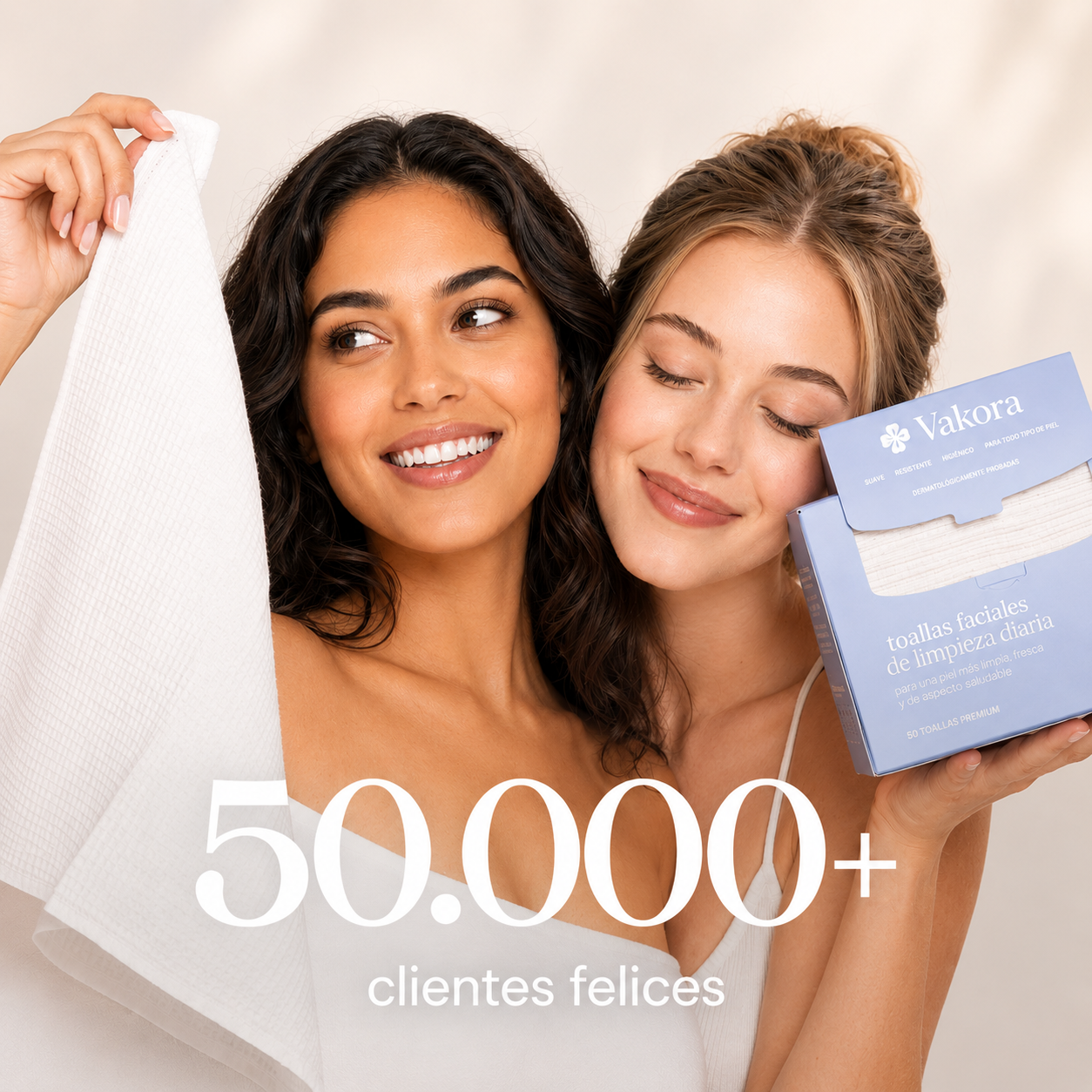 Toallitas Faciales Vakora (50 + 50 Gratis)