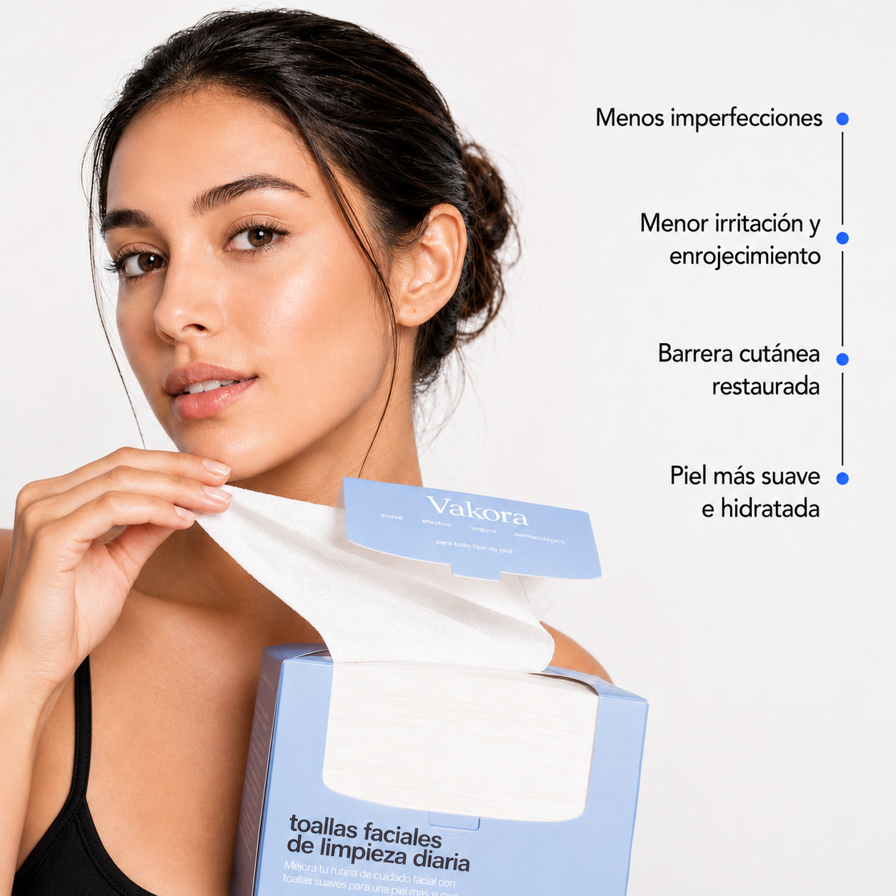 Toallitas Faciales Vakora (50 + 50 Gratis)