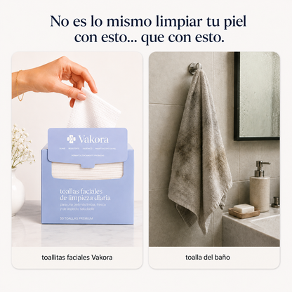 Toallitas Faciales Vakora (50 + 50 Gratis)