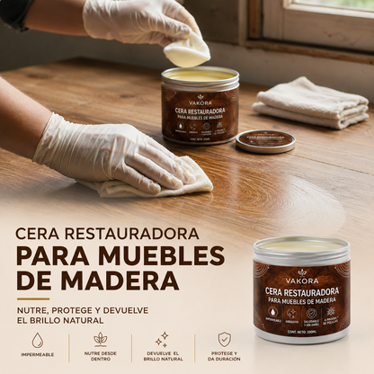 Cera Restauradora de Madera Vakora™ — 1 Bote + 1 Gratis