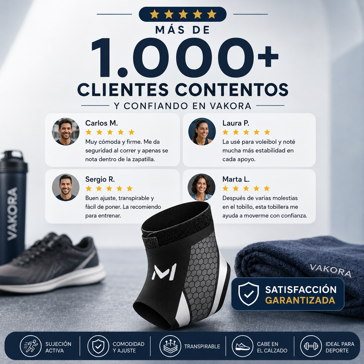 Soporte de Tobillo Vakora 1 + 1 Gratis